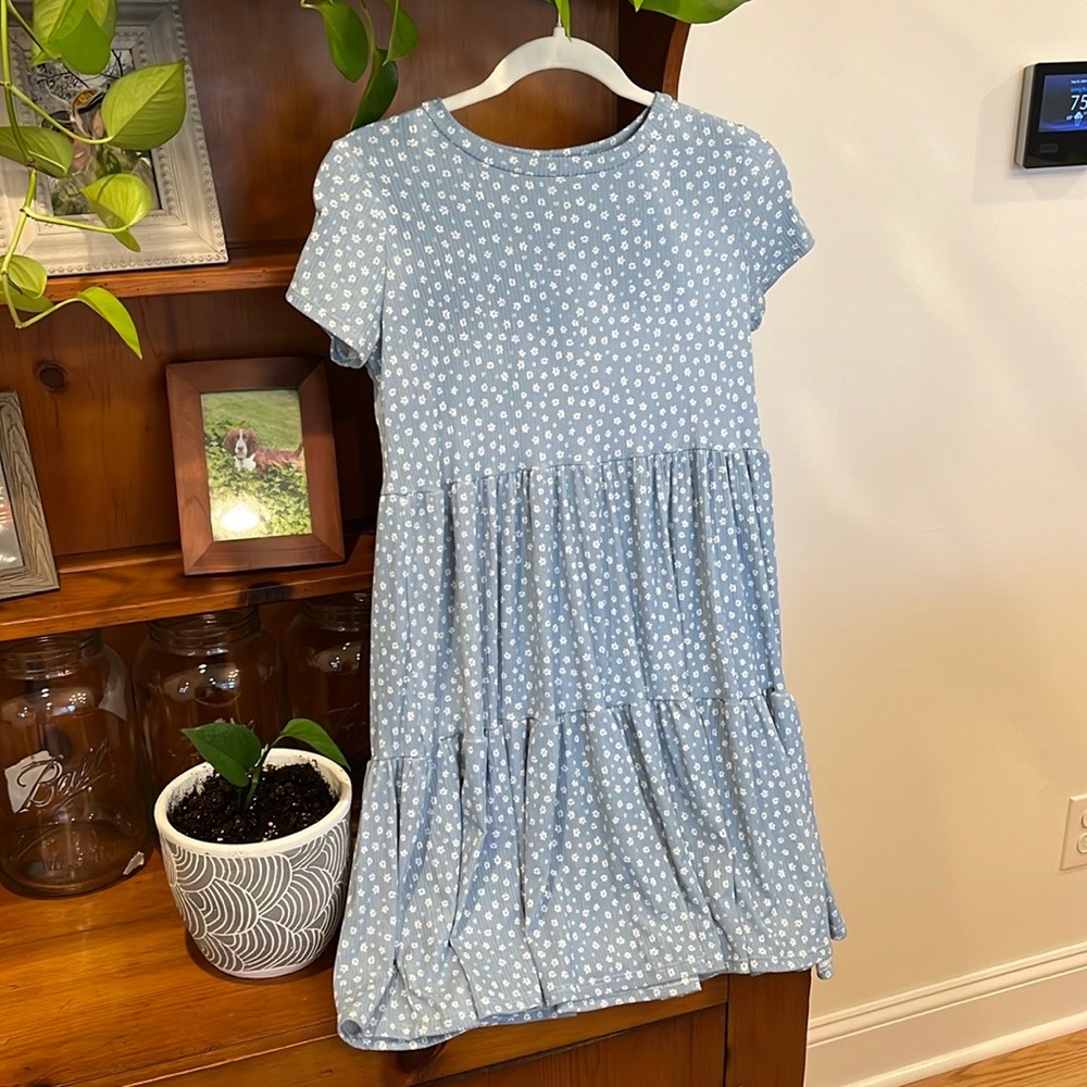 Blue floral dress